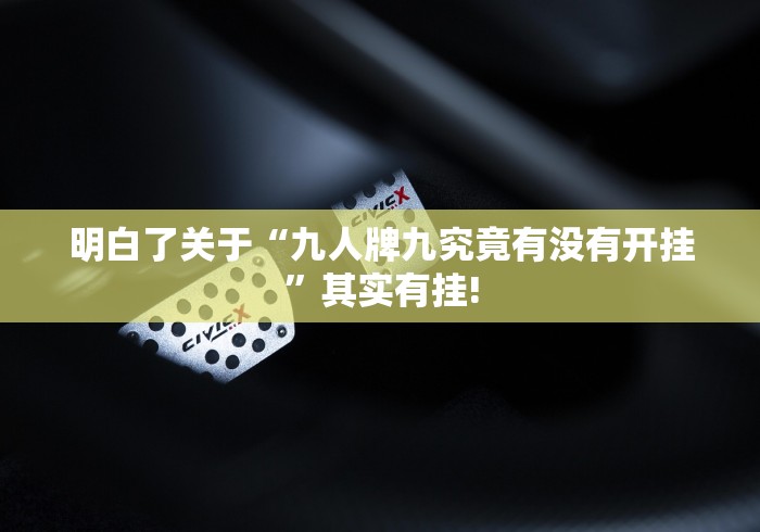 明白了关于“九人牌九究竟有没有开挂”其实有挂! 明白了关于“九人牌九究竟有没有开挂”其实有挂!