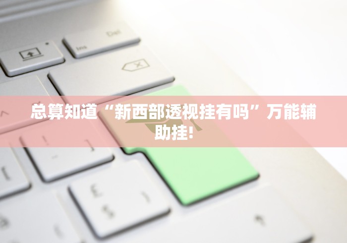 总算知道“新西部透视挂有吗”万能辅助挂! 总算知道“新西部透视挂有吗”万能辅助挂!