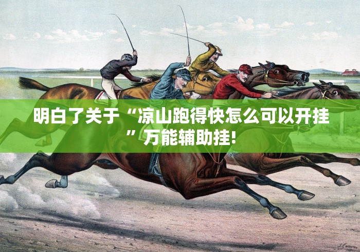 明白了关于“凉山跑得快怎么可以开挂”万能辅助挂!