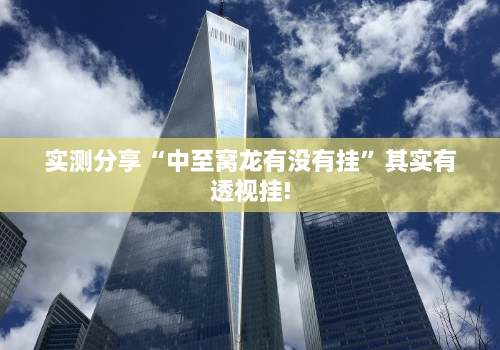 实测分享“中至窝龙有没有挂”其实有透视挂! 实测分享“中至窝龙有没有挂”其实有透视挂!