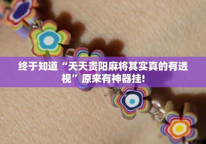 终于知道“天天贵阳麻将其实真的有透视”原来有神器挂!